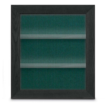 United Visual Products Indoor Enclosed Combo Board, 42"x32", White Frame/Black Porc & Keylime UVCB4232W-BLKPORC-KEYLIME